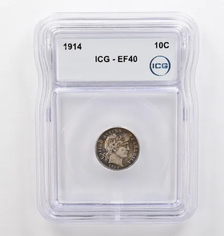 1914 Barber Dime EF40 ICG Beautiful Tone *9352