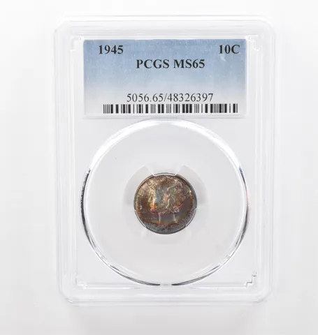 1945 Mercury Dime MS65 PCGS Beautiful Tone *2196