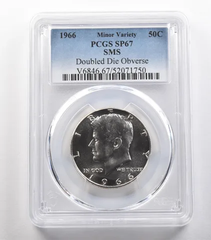 1966 Kennedy Half Dollar SMS Doubled Die Obverse SP67 PCGS *4846