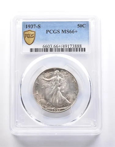 1937-S Walking Liberty Half Dollar MS66+ PCGS *6705