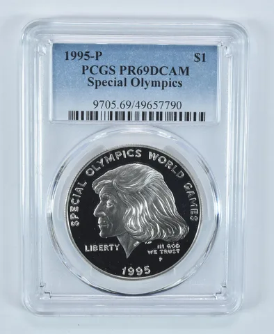 1995-P Special Olympics Commemorative Dollar PR69 DCAM PCGS Blue Label