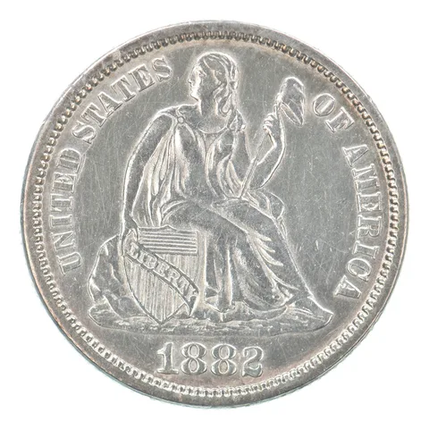 1882 Seated Liberty Dime Beautiful Tone *0704