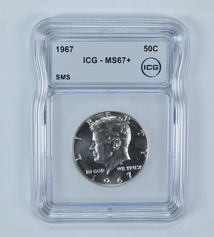 1967 Kennedy Half Dollar SMS MS67+ ICG
