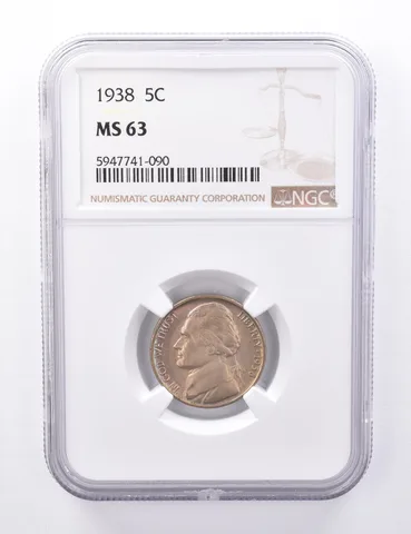 MS63 1938 Jefferson Nickel - Graded NGC Rainbow Toned *4311