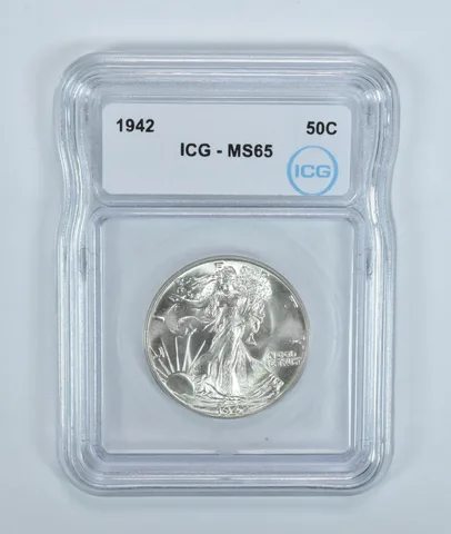 1942 Walking Liberty Half Dollar MS65 ICG