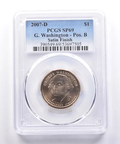 2007-D Presidential $1 George Washington Satin Finish SP69 PCGS