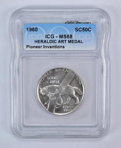 1960 So Called Half Dollar Pioneer Inventions Opening the West MS68 ICG