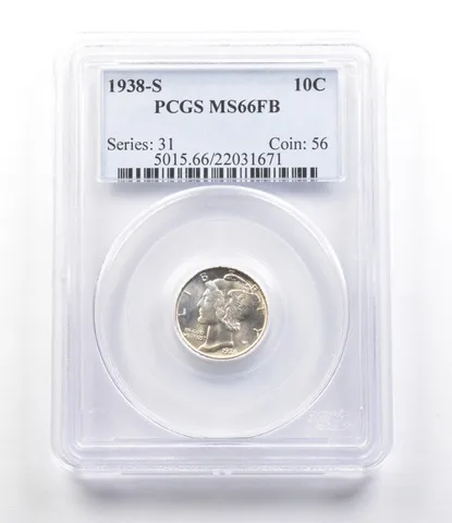 1938-S Mercury Dime MS66 FB PCGS *2607