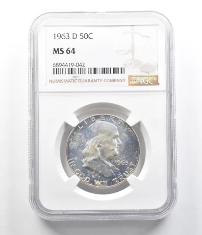 1963-D Franklin Half Dollar MS64 NGC PL PQ *7376
