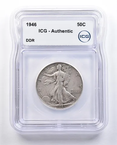 1946 Walking Liberty Half Dollar DDR Authentic ICG *1656