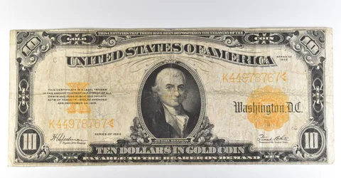 1922 $10 Gold Certificate Large Note Yellow Seal *8349