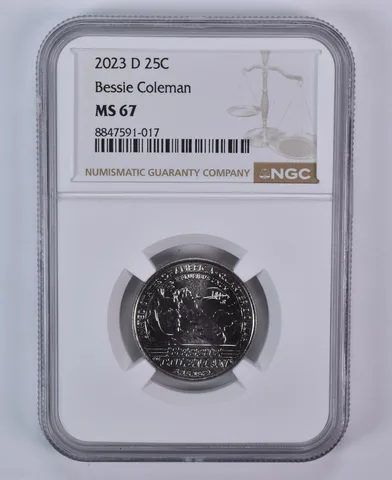 2023-D American Women Quarter Bessie Coleman MS67 NGC