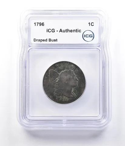 1796 Draped Bust Large Cent Authentic ICG Reverse of 1795 *2895