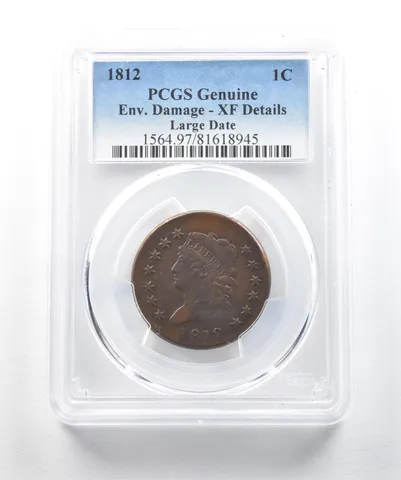 1812 Classic Head Large Cent Large Date Genuine Environmental Damage PCGS *0201