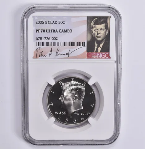 2006-S Kennedy Half Dollar CLAD PF70 NGC Special Lbl
