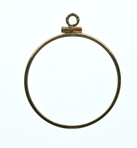 14K 29mm Gold Filled 1/2 Oz Mexico Libertad Coin Bezel Pendant Frame Edge *1427