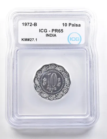 1972 B India 10 Paisa KM#27.1 PR65 ICG a3703