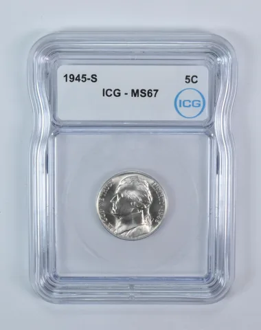 1945-S Jefferson Nickel MS67 ICG