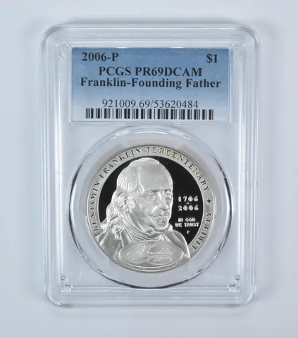 2006-P Franklin Founding Father Commemorative Silver Dollar PR69 DCAM PCGS
