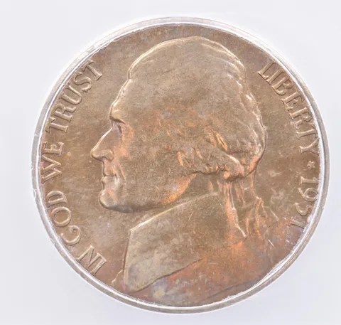 1951-D Jefferson Nickel MS67 ICG Beautiful Tone *2135