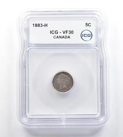 1883 H Canada 5 Cents VF30 ICG *5296