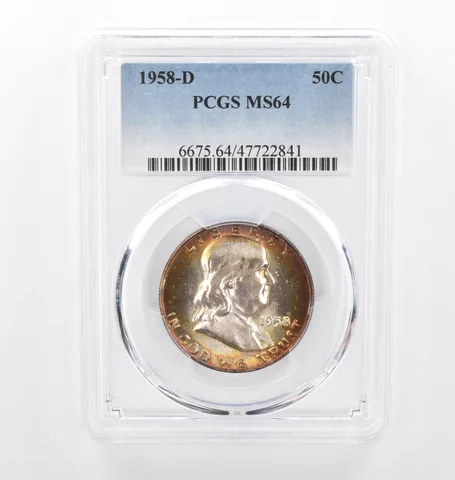 1958-D Franklin Half Dollar MS64 PCGS Beautiful Tone *2205