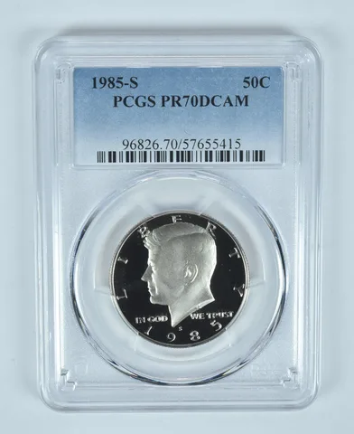 1985-S Kennedy Half Dollar PR70 DCAM PCGS Blue Label