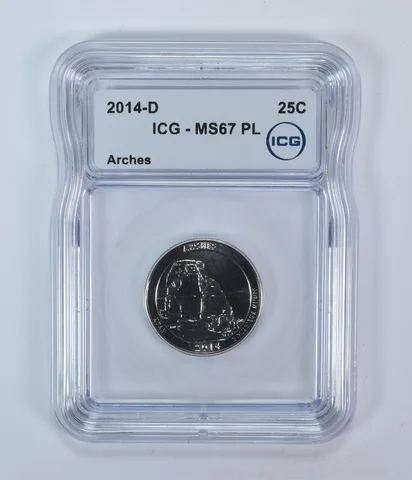 2014-D Washington Quarter ATB Arches MS67 PL ICG