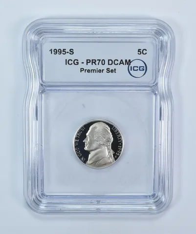1995-S Jefferson Nickel Premier Set PR70 DCAM ICG