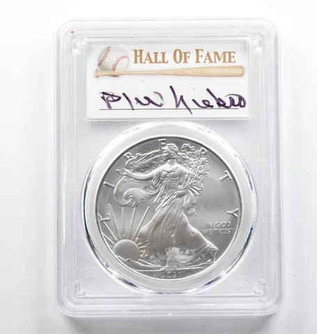 2021 (P) American Silver Eagle Niekro Emergency Issue FDOI MS70 PCGS *9423