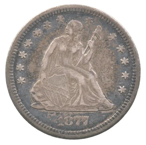 1877-CC Seated LIberty Quarter *2055