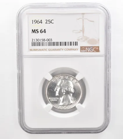 1964 Washington Quarter MS64 NGC Beautiful Tone Reverse *3678