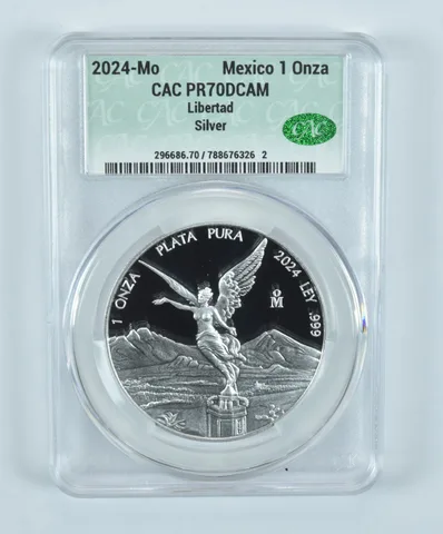 2024 Mo Mexico 1 Onza Silver Libertad PF70 UCAM CAC CACg