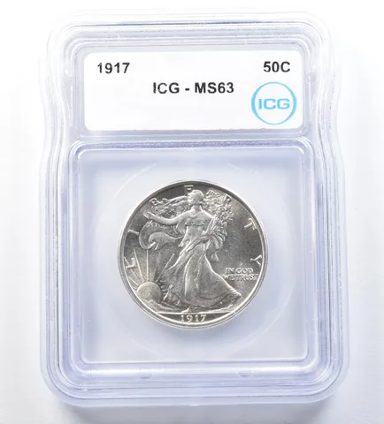 1917 Walking Liberty Half Dollar MS63 ICG *8822
