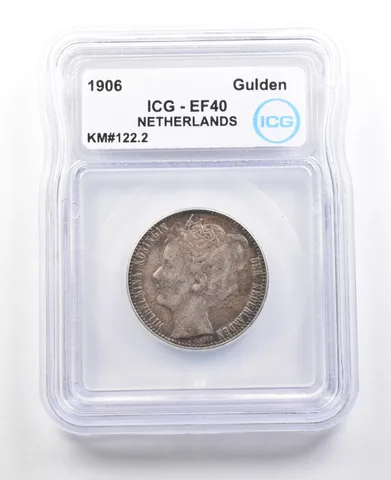 1906 Netherlands Gulden KM#122.2 EF40 ICG *3489