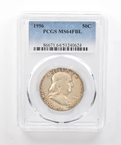 1956 Franklin Half Dollar MS64 FBL PCGS Beautiful Tone a1980