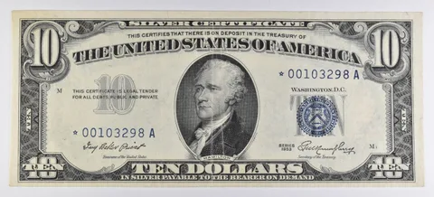1953 $10 United States Silver Certificate STAR NOTE a7553