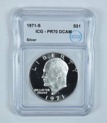 1971-S Eisenhower $1 Silver PR70 DCAM ICG