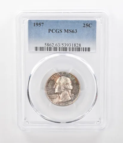 1957 Washington Quarter MS63 PCGS Beautiful Tone a1124