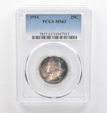 1954 Washington Quarter MS63 PCGS Beautiful Tone *0308