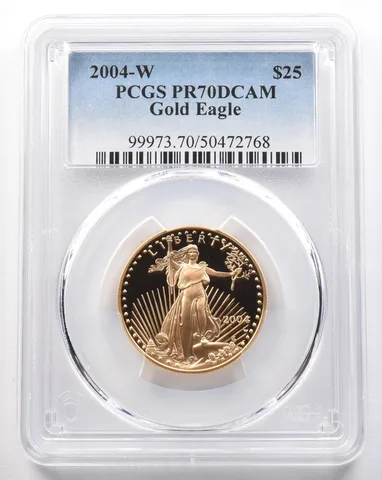 2004-W $25 American Gold Eagle 1/2 Oz Gold PR70 DCAM PCGS