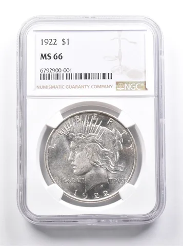 MS66 1922 Peace Silver Dollar NGC *7439