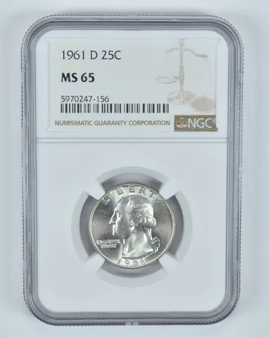 MS65 1961-D Washington Quarter - Graded NGC Toned! a8813
