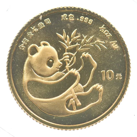 1984 China 10 Yuan Gold Panda 1/10 Oz Gold *9092
