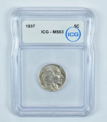 1937 Indian Head Buffalo Nickel MS63 ICG