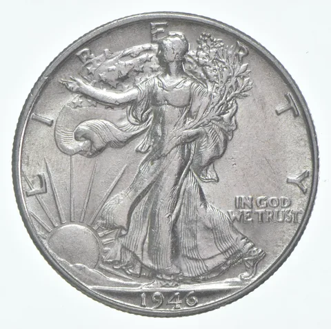 CHAU 1946-S Walking Liberty Half Dollar Choice AU 90% Silver (1pc)