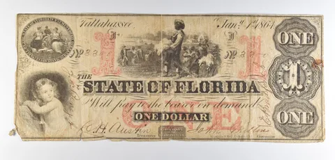 1864 $1 Tallahassee FL Obsolete Note *8604