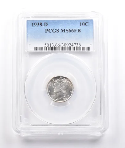 1938-D Mercury Dime MS66 FB PCGS *6816