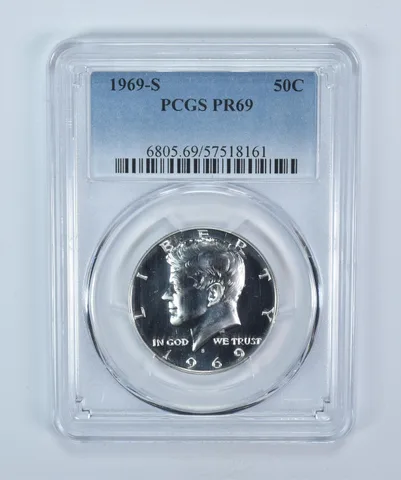 1969-S Kennedy Half Dollar PR69 PCGS Blue Label