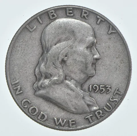 1953-D Franklin Half Dollar Circulated 90% Silver (1pc)